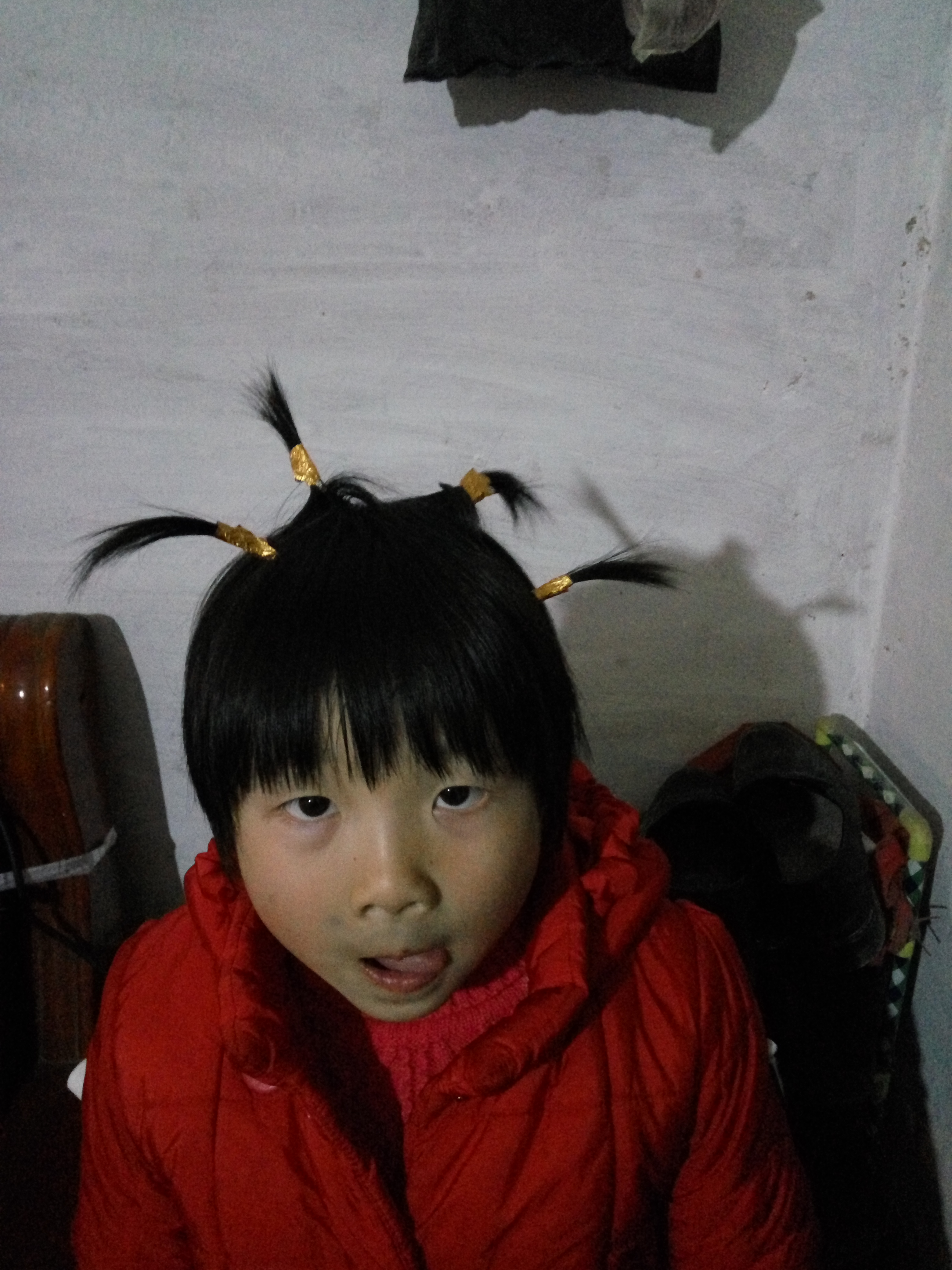 20160209爸爸绑的辫子