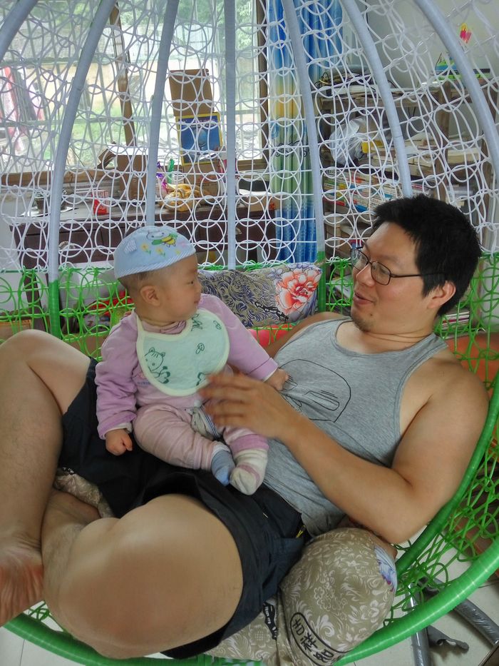 20170603顺奇和爸爸坐吊篮